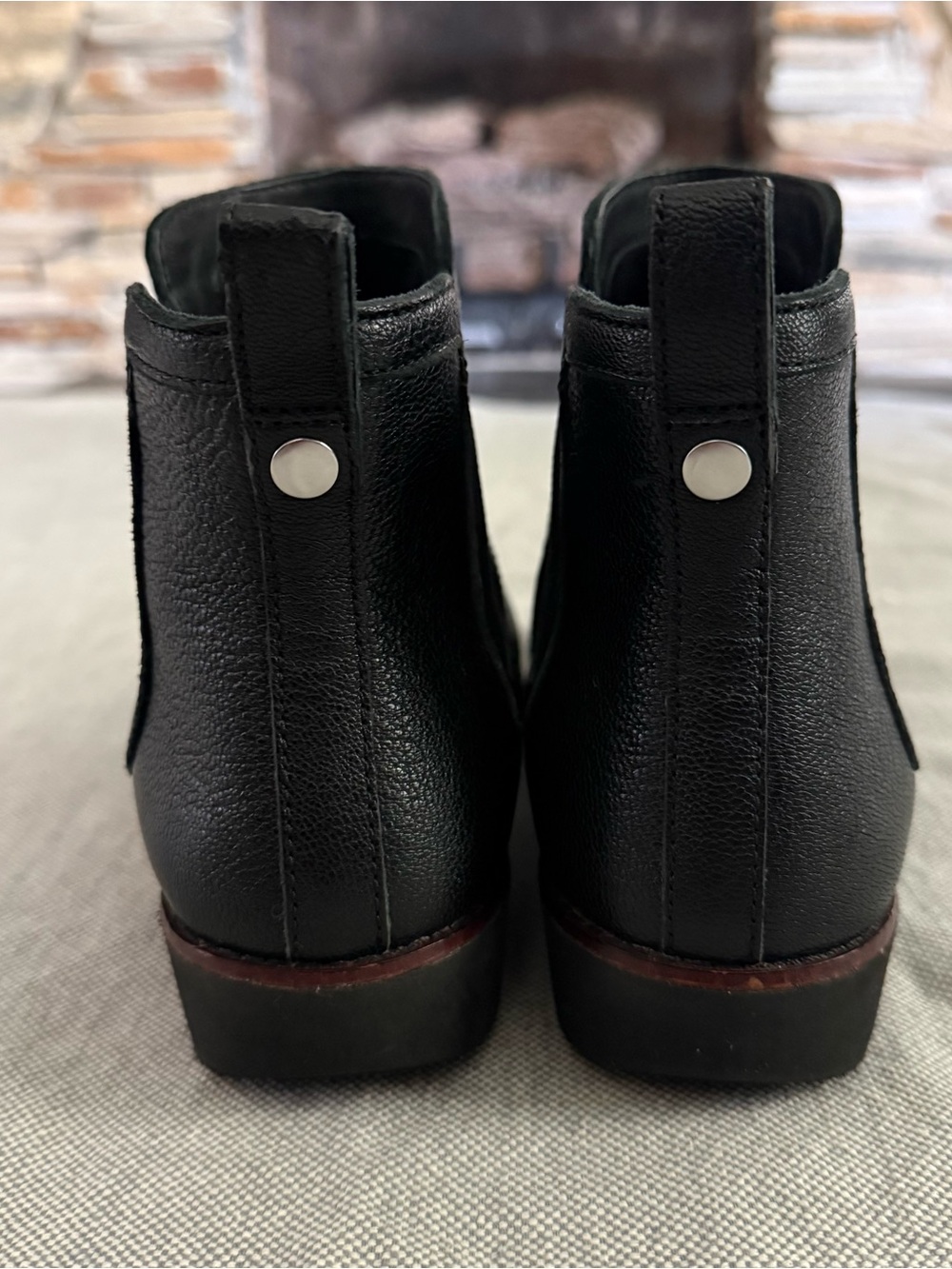 FitFlop Women's Black Leather Chelsea Ankle Boots - Picture 7 of 10